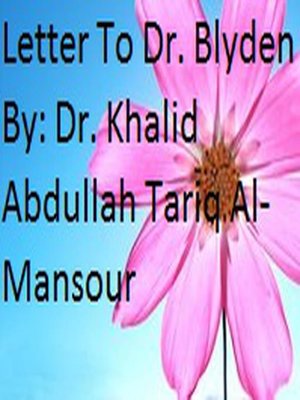cover image of Letter to Dr. Blyden